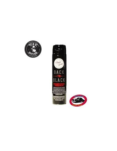 AER-BBLACK - AEROSOL REVITALIZADOR SPUERFICIES PLASTICAS PARA AUTO. ACABADO BRILLANTE LARGA DURACION 390ml. TOXIC SHINE